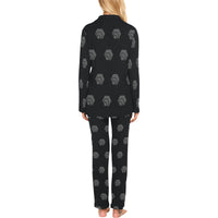 Hex Black & Grey Women's Long Pajama Set