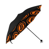 Bitcoin Black & Orange Anti-UV Foldable Umbrella (Underside Printing)