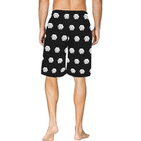 Hex White Black All Over Print Basketball Shorts With Pockets