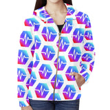 Pulse Women's All Over Print Full Zip Hoodie