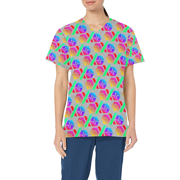 Hex PulseX Pulse Grey Women's All Over Print Scrub