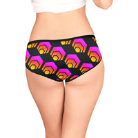 Hex Black Women's All Over Print High-cut Briefs