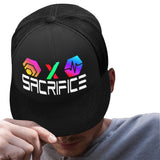 Sacrifice Black Hip Hop Flat Brim Cap