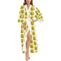 IM 3D WHT Women's Long Kimono Robe