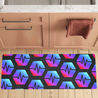 Pulse Black Kitchen Mat 48"x17"