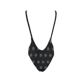 Hex Black & Grey Women's Halter Straps Backless Swimsuit