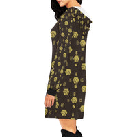 5555 Women's All Over Print Hoodie Mini Dress