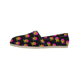 Hex Color Dot Com Black Women's Canvas Slip-On Shoes