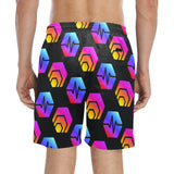 Hex Pulse Combo Black Men's Mid-Length Beach Shorts