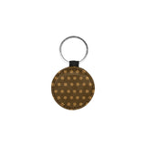 Hex Brown & Tan Round Pet ID Tag