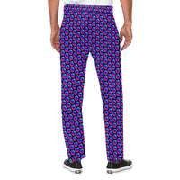 Pulses Small Black Men's All Over Print Casual Trousers