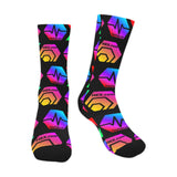 HPXdotCOM Black Sublimated Crew Socks (3 Packs)