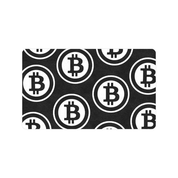 Bitcoin Black Doormat 30"x18" (Rubber)