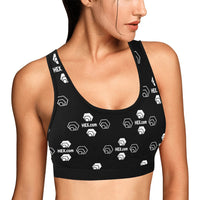 Hex Dot Com White Women's All Over Print Sports Bra