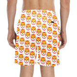 Shiba Inu Men's Mid-Length Beach Shorts