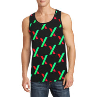 PulseX Black Men's All Over Print Tank Top