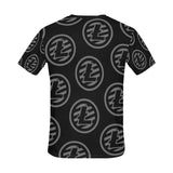 Litecoins Black & Grey Men's All Over Print T-shirt