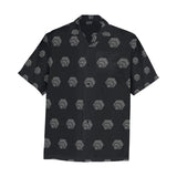 Hex Black & Grey Men's All Over Print Hawaiian Shirt With Chest Pocket