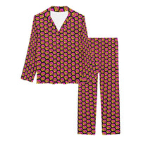 Hex Small Black Women's Long Pajama Set