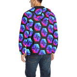 Pulse Black Men's All Over Print Quilted Windbreaker