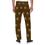 Hex Brown & Tan Men's All Over Print Casual Trousers