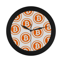 Bitcoin Orange Elegant Black Wall Clock - Crypto Wearz