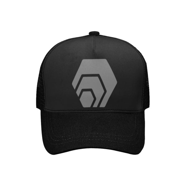 Hex Grey Logo Black Unisex Baseball Cap