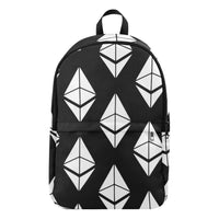 Ethereums Black All-Over Print Unisex Casual Backpack