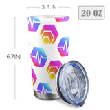 Hex Pulse Combo Custom Tumbler with Transparent Lid (20oz)