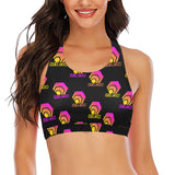 Hex Color Dot Com Black Crop Bikini Top