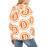 Bitcoin Orange Women's All Over Print Hoodie