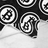 Bitcoin Black Ultra-Soft Micro Fleece Blanket 60" x 80"