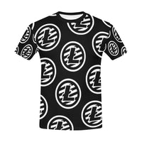 Litecoins Black Men's All Over Print T-shirt