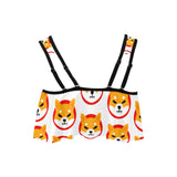 Shiba Inu Flounce Bikini Top