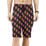 Hex Color Dot Com Black Men's All Over Print Beach Shorts