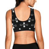 Hex Dot Com White Women's All Over Print Sports Bra