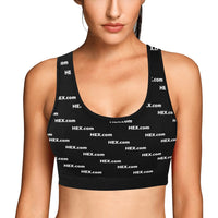 HEXdotcom White Women's All Over Print Sports Bra