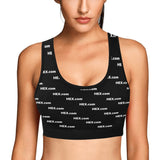 HEXdotcom White Women's All Over Print Sports Bra