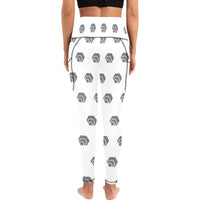 Hex Grey All Over Print High Waist Leggings with Pockets