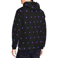 Pulse Small Black Men's All Over Print Hoodie