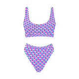 Pulses Small Sport Top & High-Waisted Bikini Swimsuit