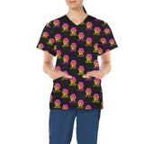 Hex Color Dot Com Black Women's All Over Print Scrub