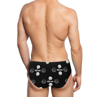 Hex Dot Com White Men's Swimming Briefs