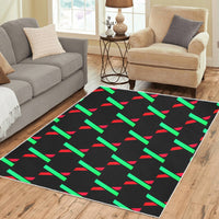 PulseX Black Area Rug 7' x 5'