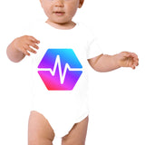 Pulse Logo Baby Powder Organic Short Sleeve One Piece
