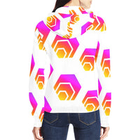 Hex Tapered Women's All Over Print Full Zip Hoodie