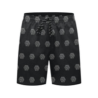 Hex Black & Grey Men's Mid-Length Beach Shorts