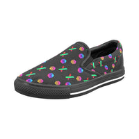 HPX Black Slip-on Canvas Women's Shoes