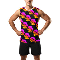 Hex Black Men's Open Sides Workout Tank Top