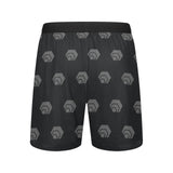 Hex Black & Grey Men's Mid-Length Pajama Shorts